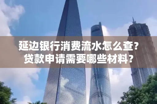 延边银行消费流水怎么查？贷款申请需要哪些材料？