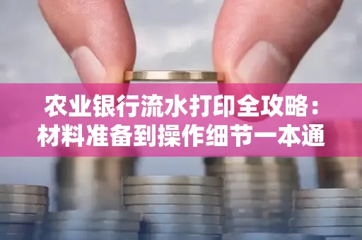 农业银行流水打印全攻略：材料准备到操作细节一本通