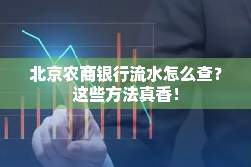 北京农商银行流水怎么查？这些方法真香！