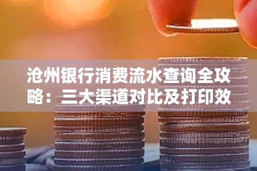 沧州银行消费流水查询全攻略：三大渠道对比及打印效率实测