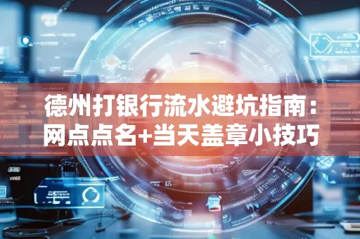 德州打银行流水避坑指南：网点点名+当天盖章小技巧