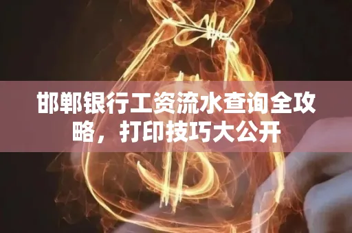 邯郸银行工资流水查询全攻略，打印技巧大公开