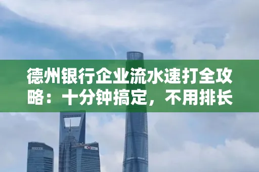 德州银行企业流水速打全攻略：十分钟搞定，不用排长队！