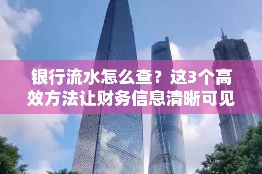 银行流水怎么查？这3个高效方法让财务信息清晰可见