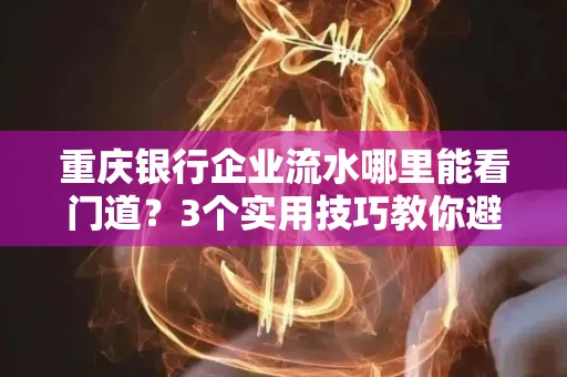 重庆银行企业流水哪里能看门道？3个实用技巧教你避坑拿高评分