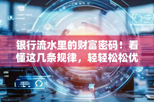 银行流水里的财富密码！看懂这几条规律，轻轻松松优化贷款成功率